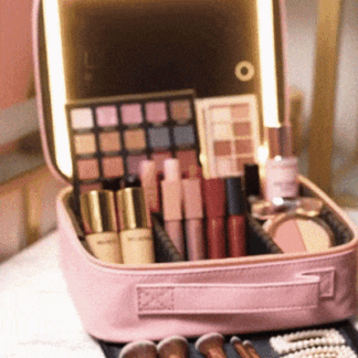 Estuche De Maquillaje Con Espejo Led